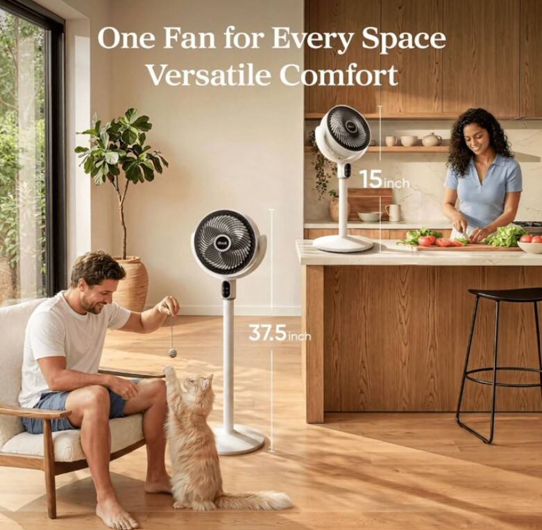 One Fan for Every Space  
Versatile Comfort  
15 inch  
37.5 inch