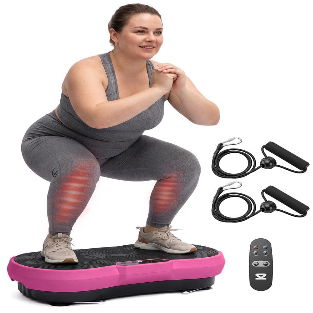 Hurtle - Vibration Plate Exercise Machine, 99 Speeds, 9 Programs, Resistance Bands & Remote for Home Fitness - Pink price history on PriceWatchPro