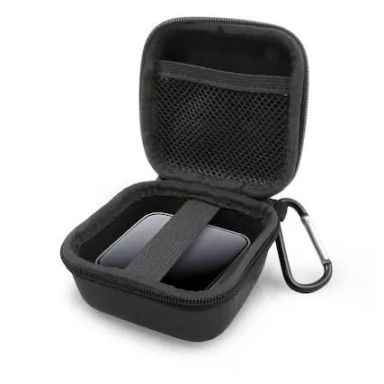 Front. CASEMATIX - Hard Carrying Case for Timekettle W4 Pro AI Interpreter Earbuds - EVA Travel Case for Translation Earbuds, Case Only.