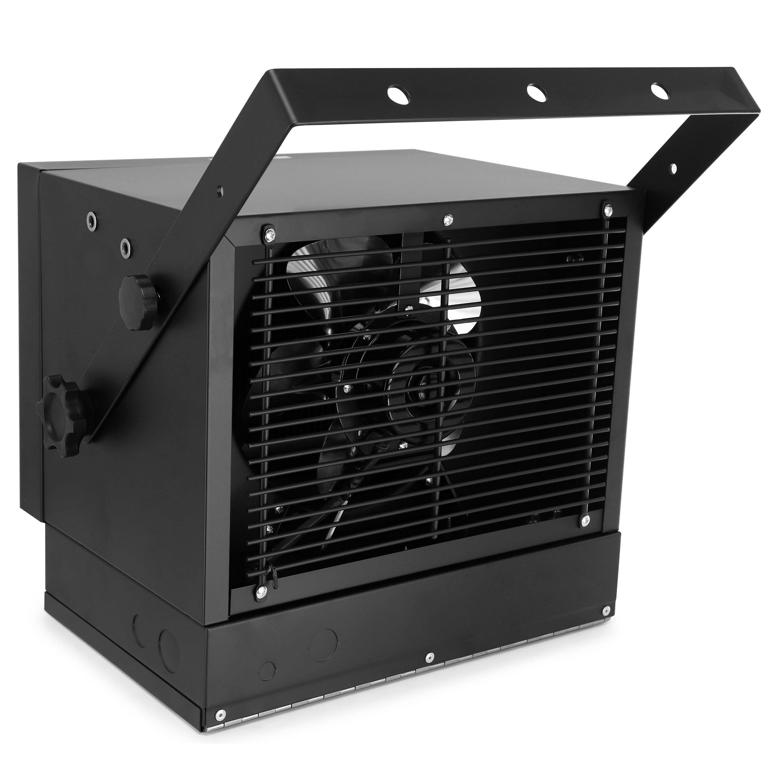 Alt View 5. VieAir - Vie Air 7500W Portable Hard-Wire Installation Garage Heater With Remote and Vertical and Horizontal Air Flow in Black - Black.