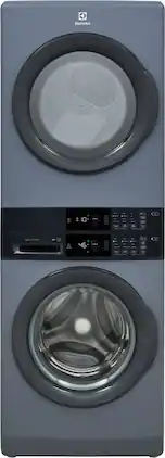 Electrolux - Laundry Tower Single Unit Front Load 4.4 Cu. Ft. Washer & 8 Cu. Ft. Electric Dryer with LuxCare Wash System - Denim Blue
