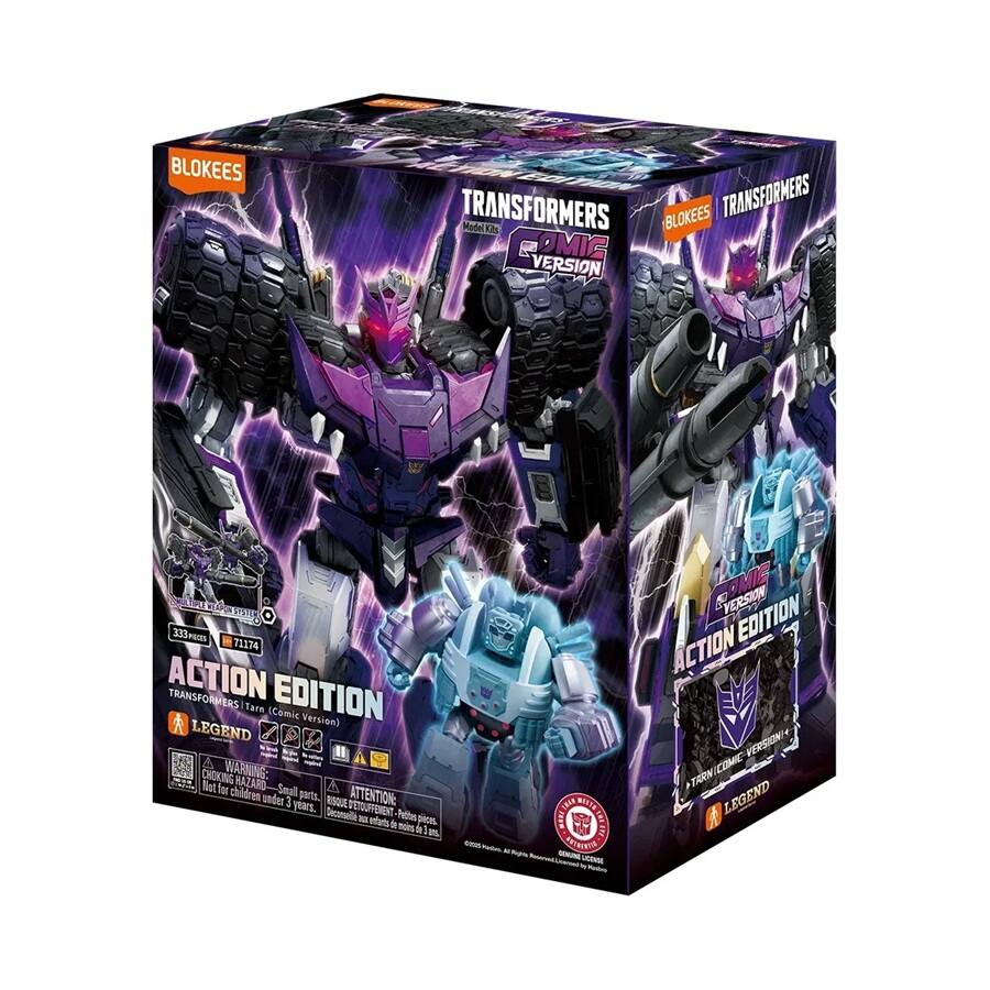 BLOKEES TRANSFORMERS  
Model LS COMIC VERSION  
SOT SHCE 333PouS - 71174  
ACTION TRANSFORMERS EDITION  
Tarn (Comic Version)  
LEGEND  

WARNING:  
Not for children under 3 years.  
RISQUE ATTENTION:  
Deconseillé aux enfants de moins de 3 ans.