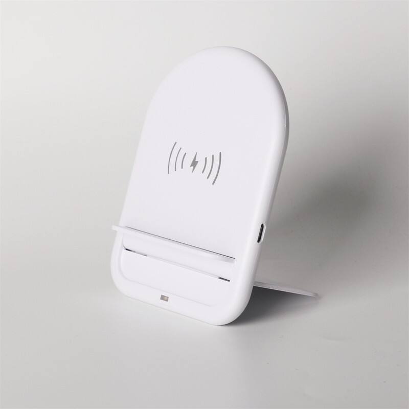 Alt View 4. SKRAN - Phone Stand - 10W Wireless Charger with Stand Function - 2-in-1 Foldable Mobile Phone, Wireless Charging Station - Gray.