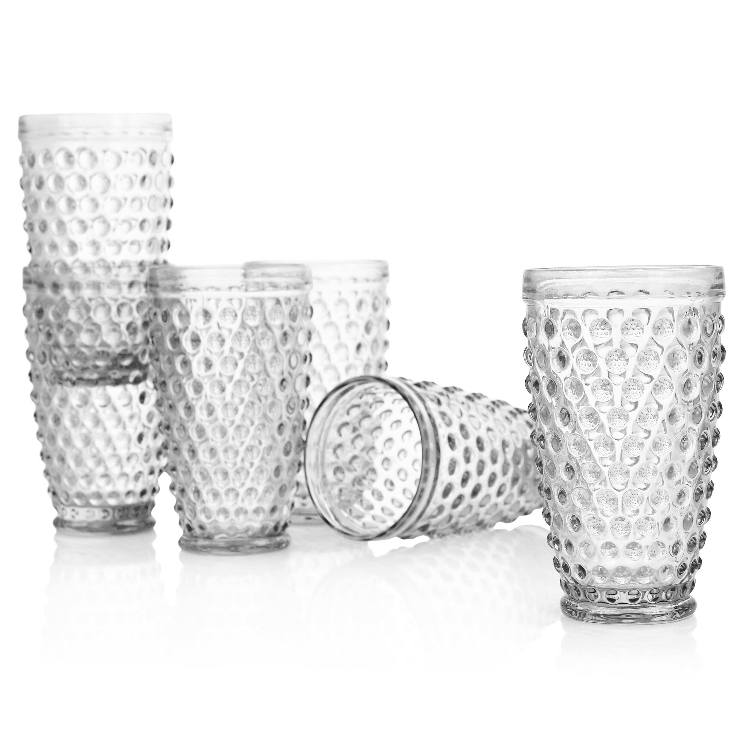 Alt View 3. Martha Stewart - Martha Stewart 6 Piece Hobnail Handmade Glass Tumbler Set in Clear - Clear.