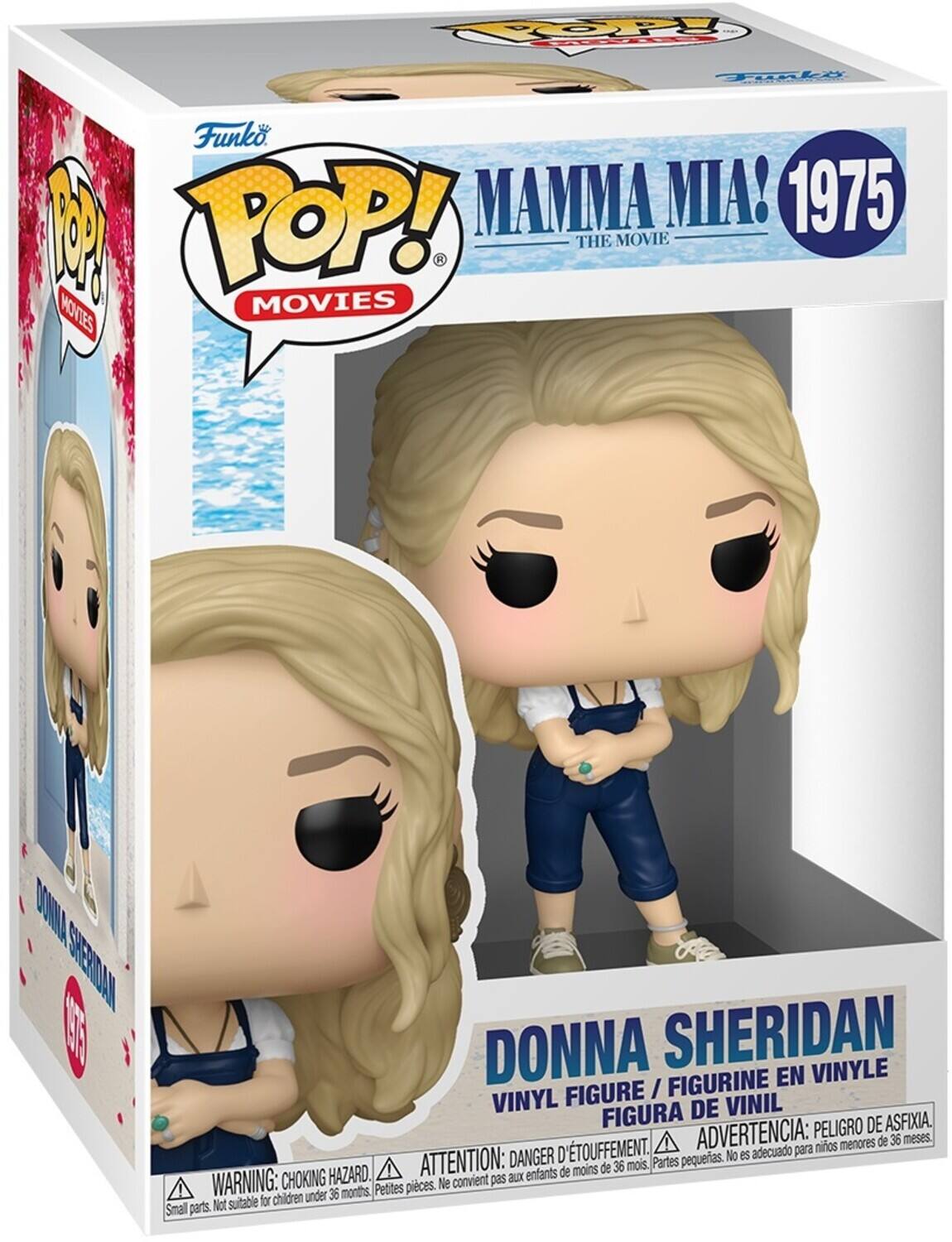 Funko POP! Movies  
Mamma Mia! 1975 The Movie  
Donna Sheridan  
Vinyl Figure / Figurine en Vinyle / Figura de Vinil  
Warning: Choking Hazard. Small parts. Not suitable for children under 36 months.  
Attention: Danger d'étouffement. Ne convient pas aux enfants de moins de 36 mois.  
Advertencia: Peligro de asfixia. No es adecuado para niños menores de 36 meses.
