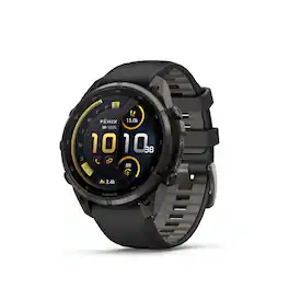 Garmin - fēnix 9 Pro - inReach AMOLED GPS Smartwatch 47 mm Titanium - Black/Pebble Gray Silicone Band - (2026)