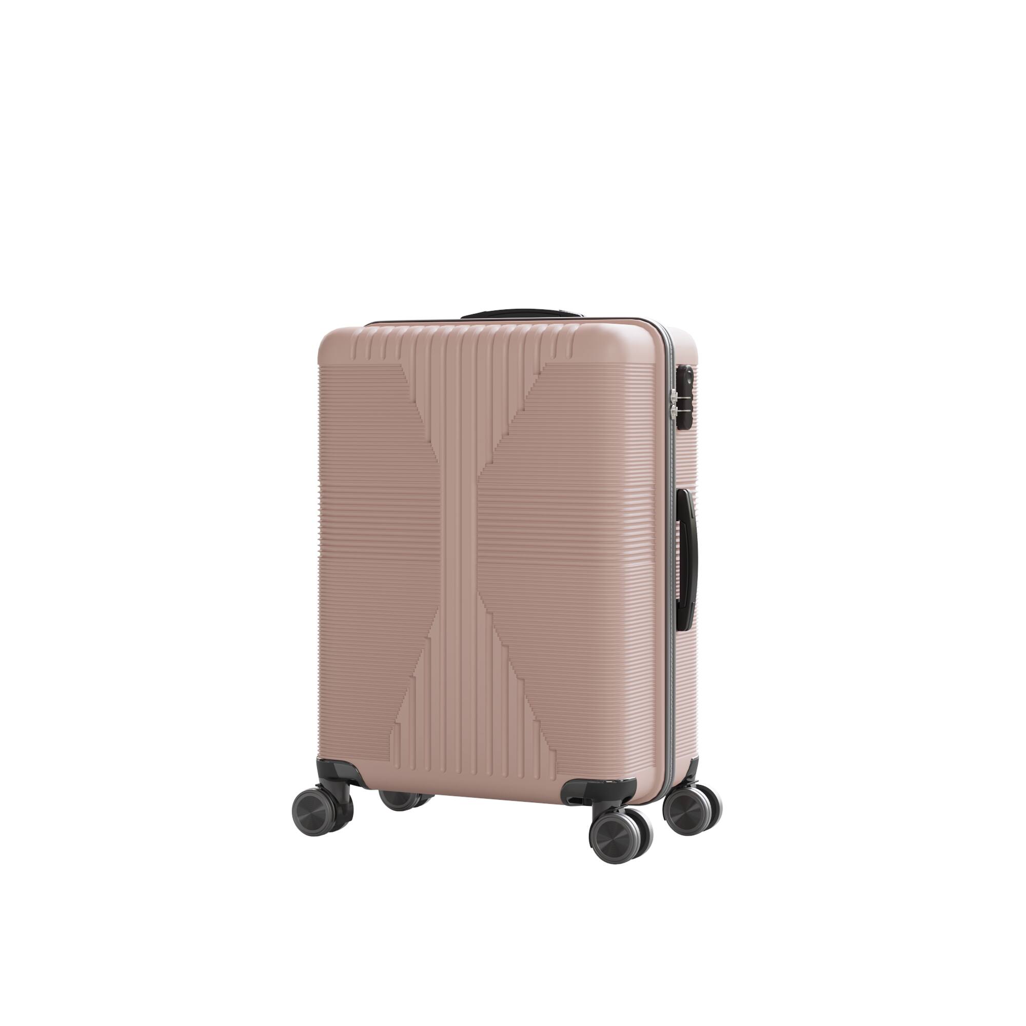Alt View 2. Winado - 3-in-1 20" 24" 28" Trolley Carry On Luggage Set Spinner Wheels Lightweigh Hardside PP Suitcase Sets with Built-in Lock - Pink.