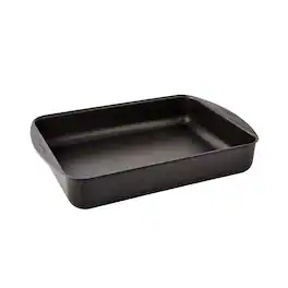 Scanpan - Classic 15.25" x 10.5" Roasting Pan, 5.25 Qt - Black
