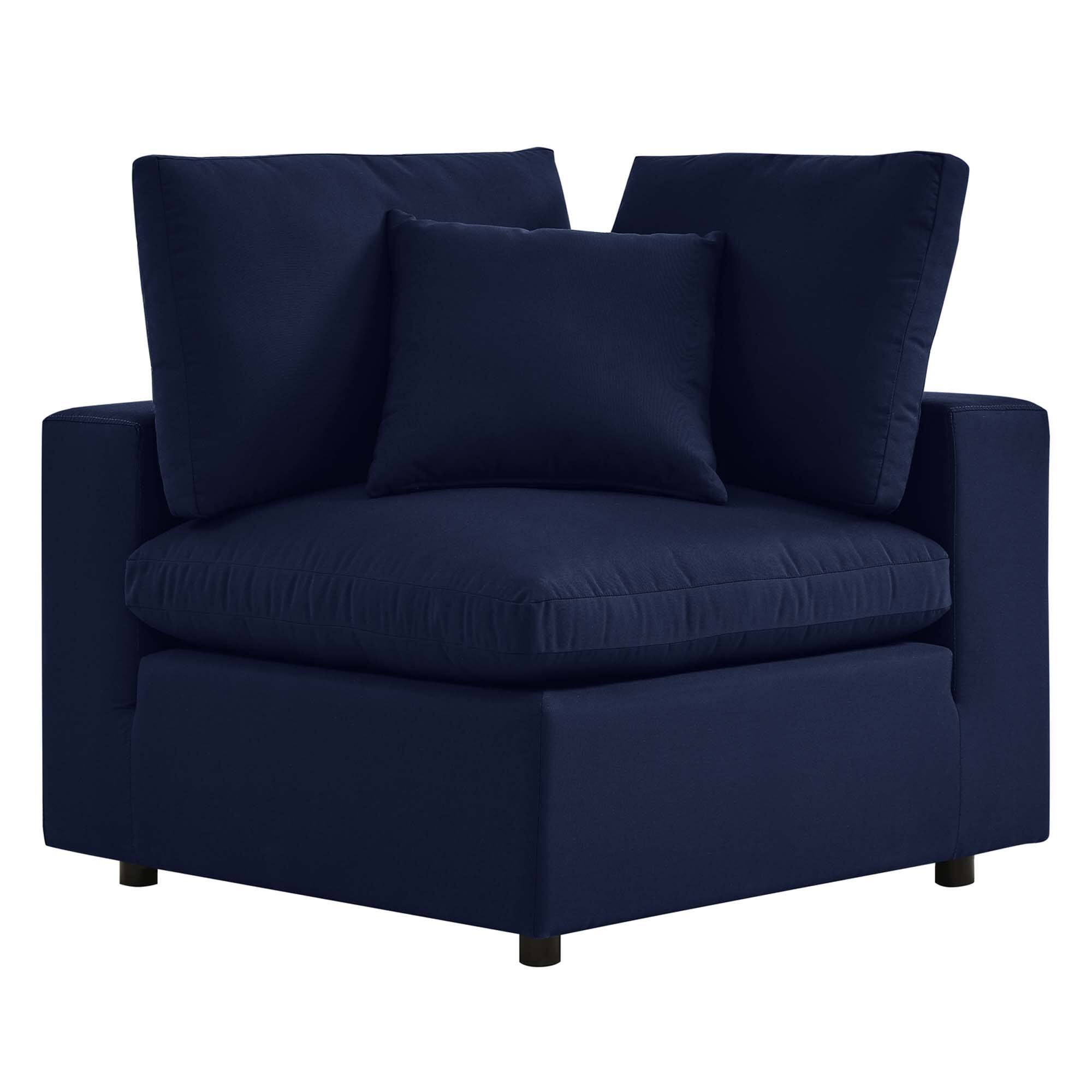 Angle. Modway - Commix Sunbrella® Outdoor Patio Corner Chair by Modway - Navy.