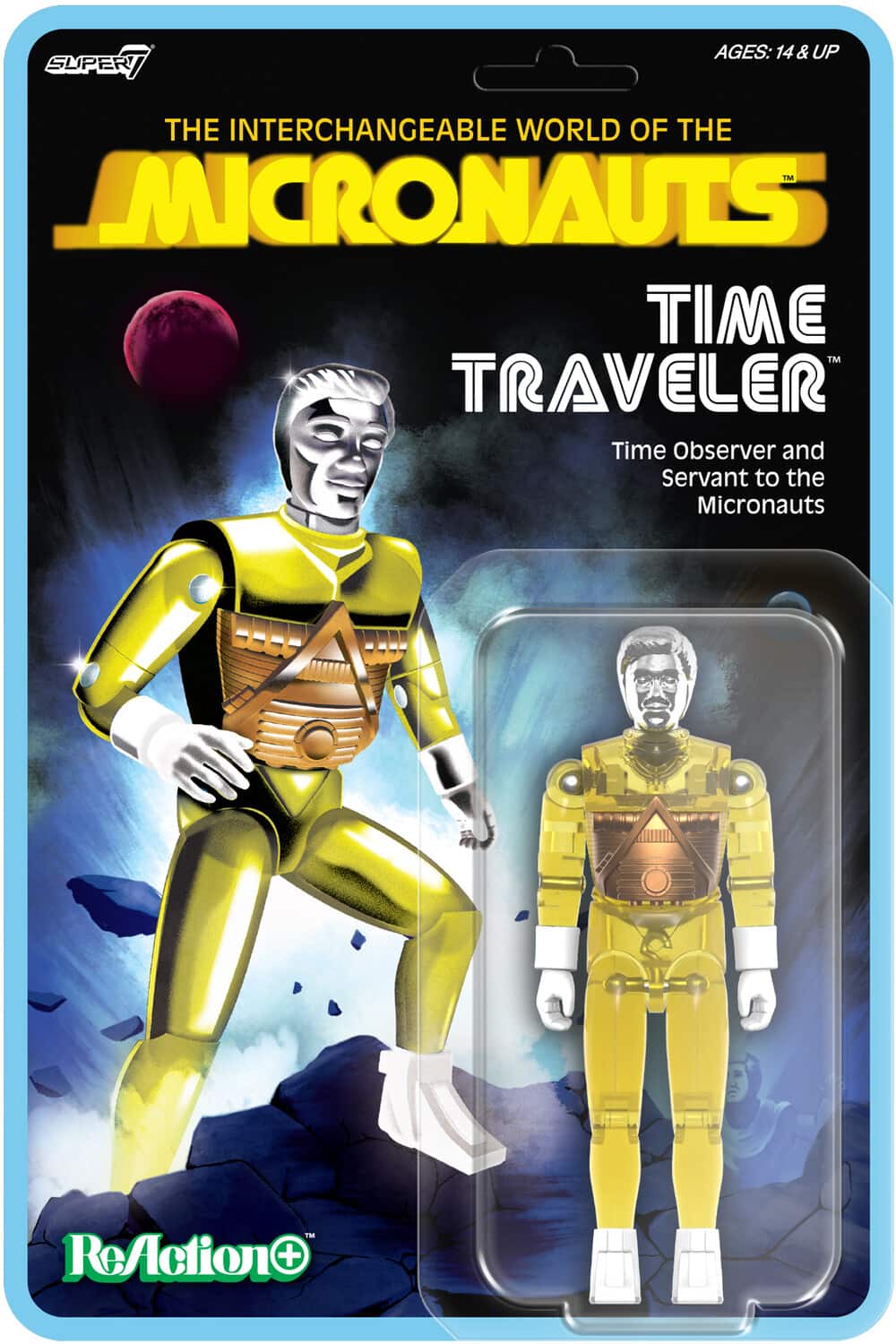 Super7 - Micronauts - ReAction+ Wv3 - Time Traveler (Translucent Yellow) - COLLECTIBLES - Multicolor