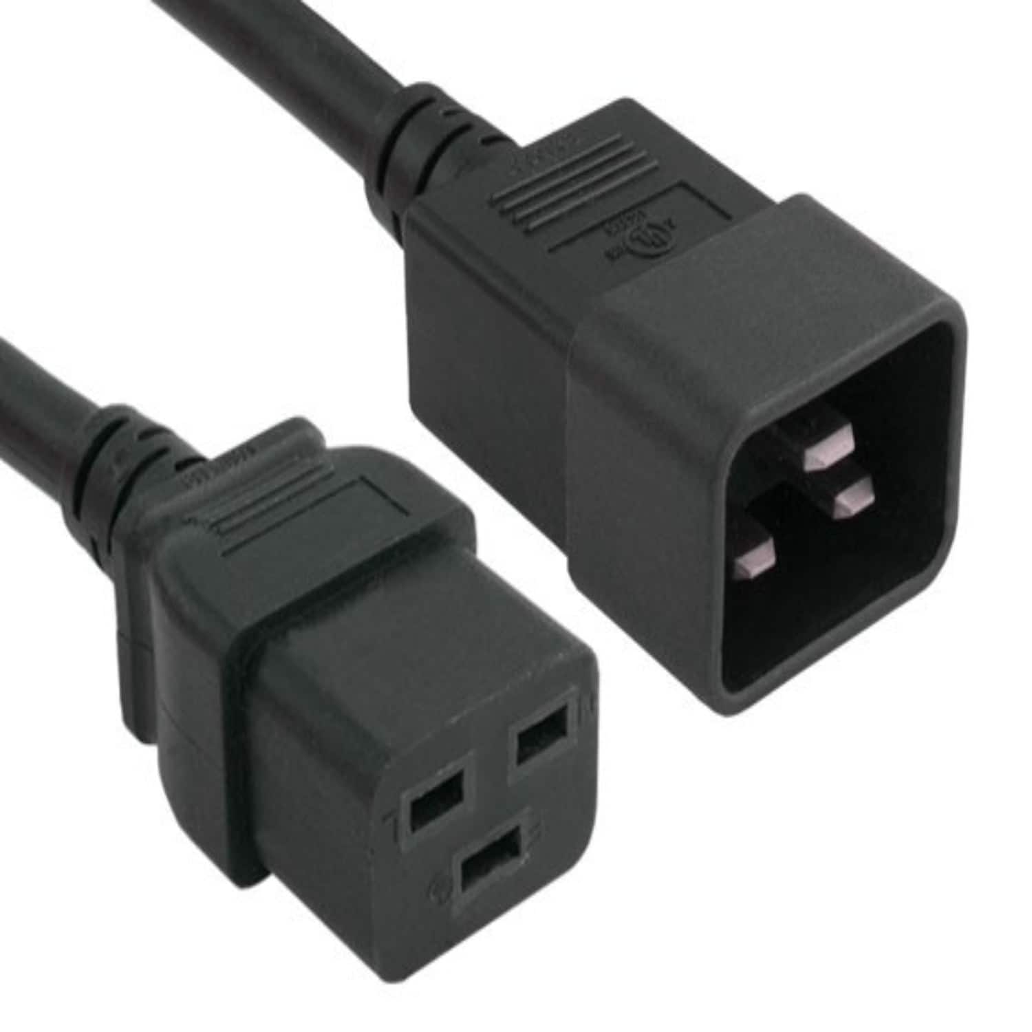 Sanoxy - Cables and Adapters; 2ft 14 AWG 15A 250V Power Cord (IEC320 C20 to IEC320 C19) - Black