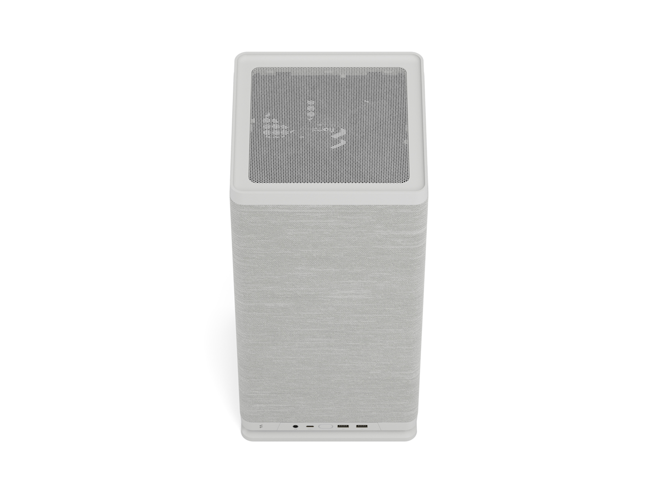 Alt View 4. Fractal Design - Fractal Design Mood Light Gray Mini-ITX Small Form Factor PC Case with PCIe 4.0 Riser - Light Gray.