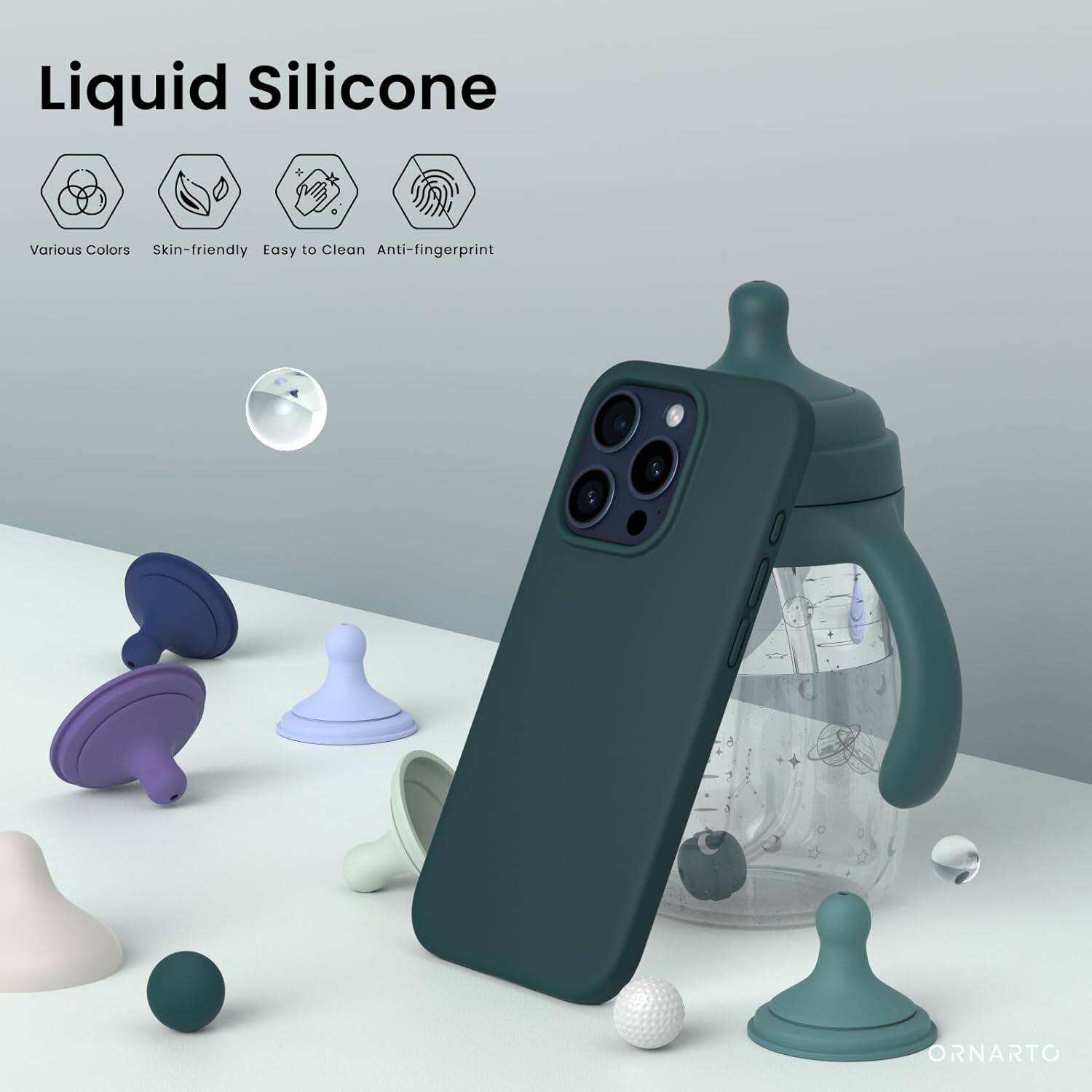 Liquid Silicone, Various Colors, Skin-friendly, Easy to Clean, Anti-fingerprint, ORNARTO