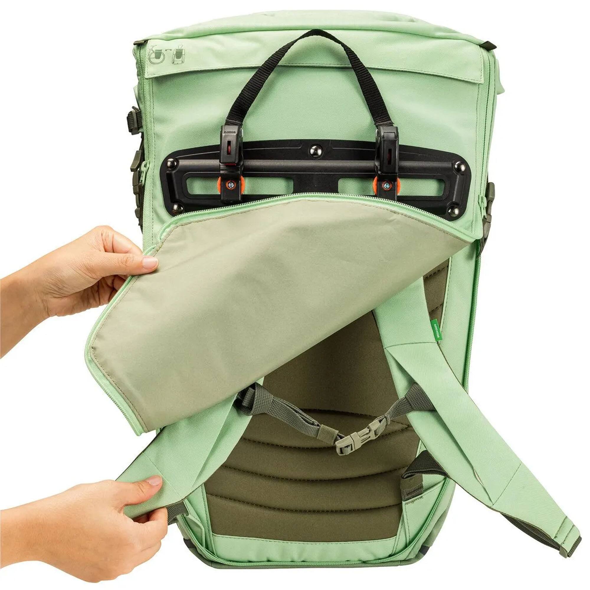 Alt View 5. VAUDE - Vaude CityGo Bike II 23 Backpack and Pannier - Aloe Vera - Aloe Vera.