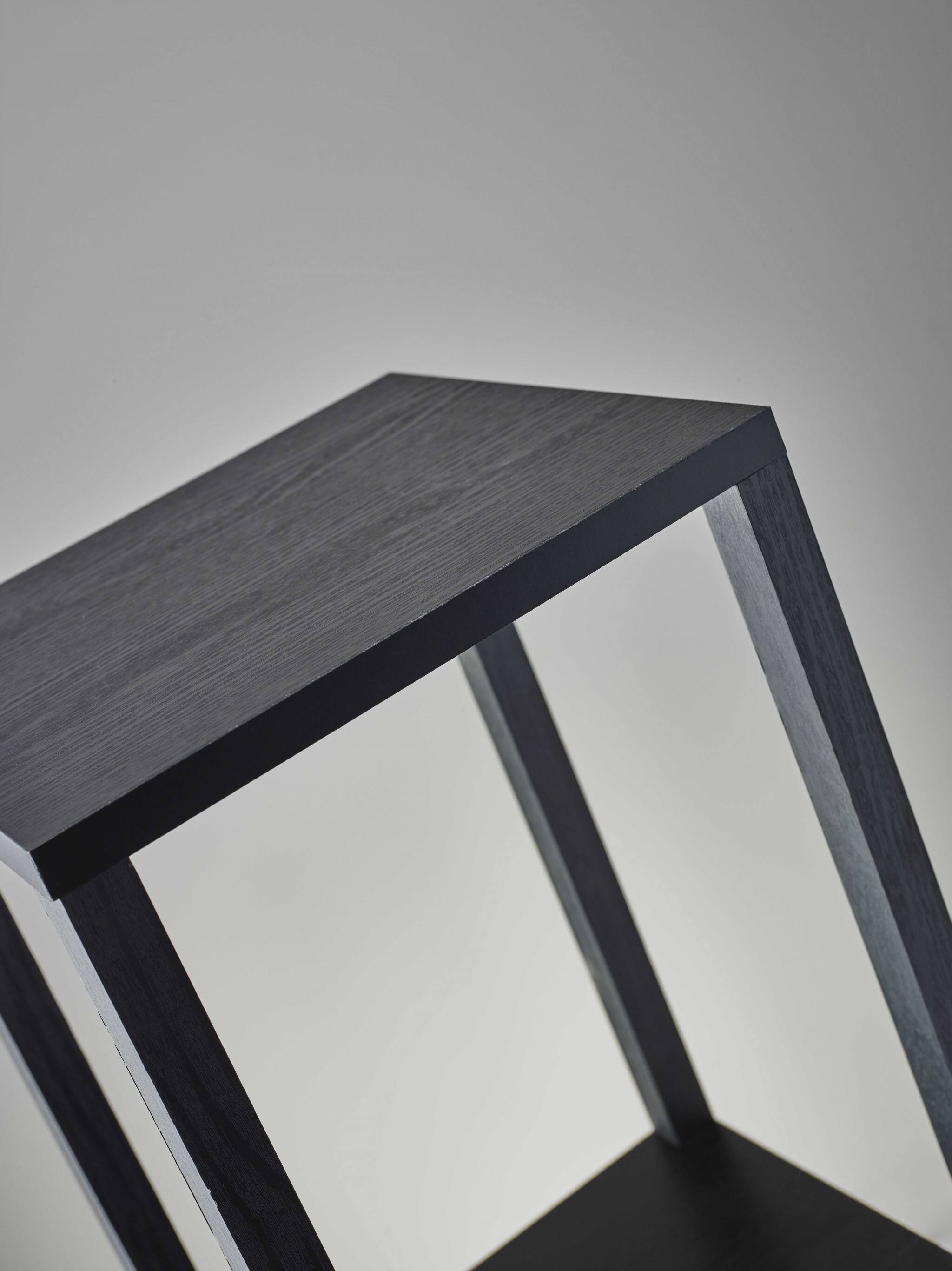 Alt View 5. Hivvago - Hivvago 35 Inch Solid Wood Square End Table With Two Shelves - Black.