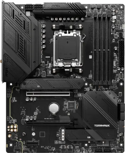 MSI - MAG B650 Tomahawk WIFI (Socket AM5) AMD B650 ATX DDR5 Wi-Fi 6E Motherboard - Black