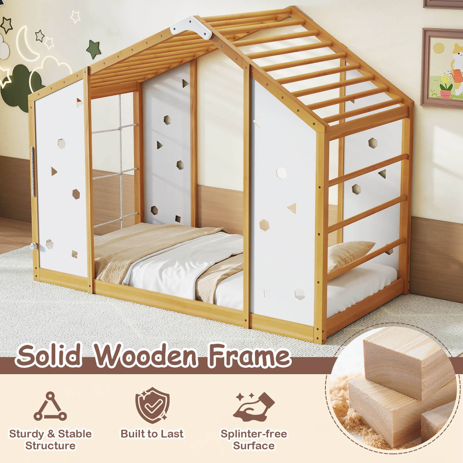 Solid Wooden Frame  
Sturdy & Stable Structure  
Built to Last  
Splinter-free Surface