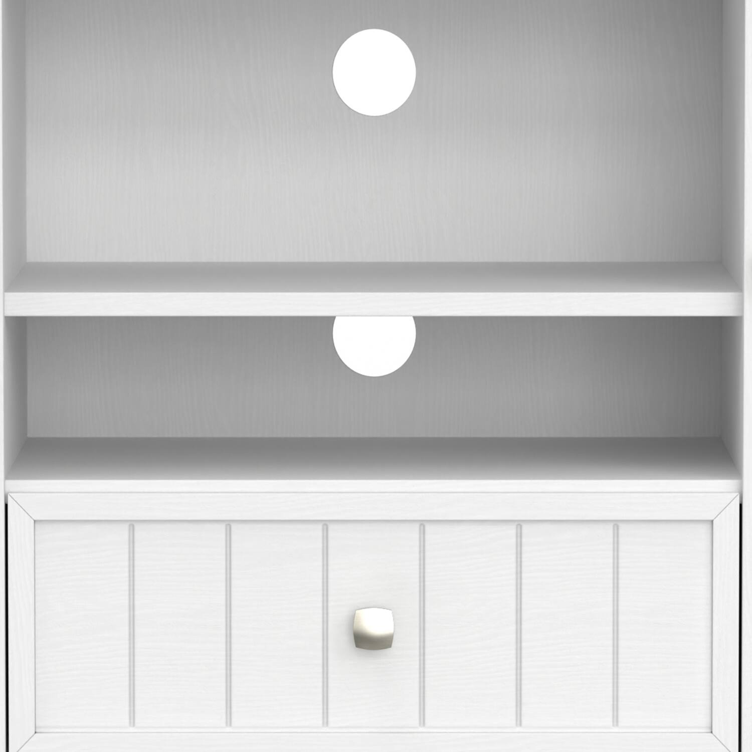 Alt View 7. Simpli Home - Bedford Tall TV Media Stand - White.