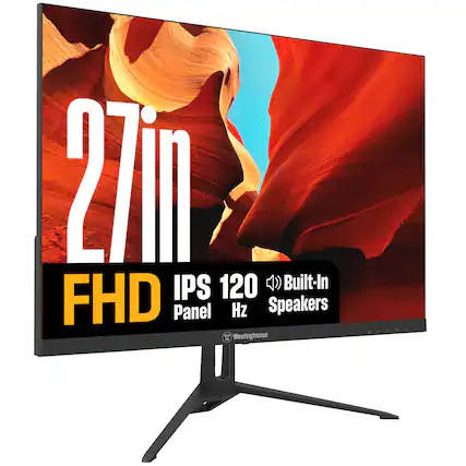 27" IPS FHD Panel
120 Hz
Built-In Speakers
Westinghouse