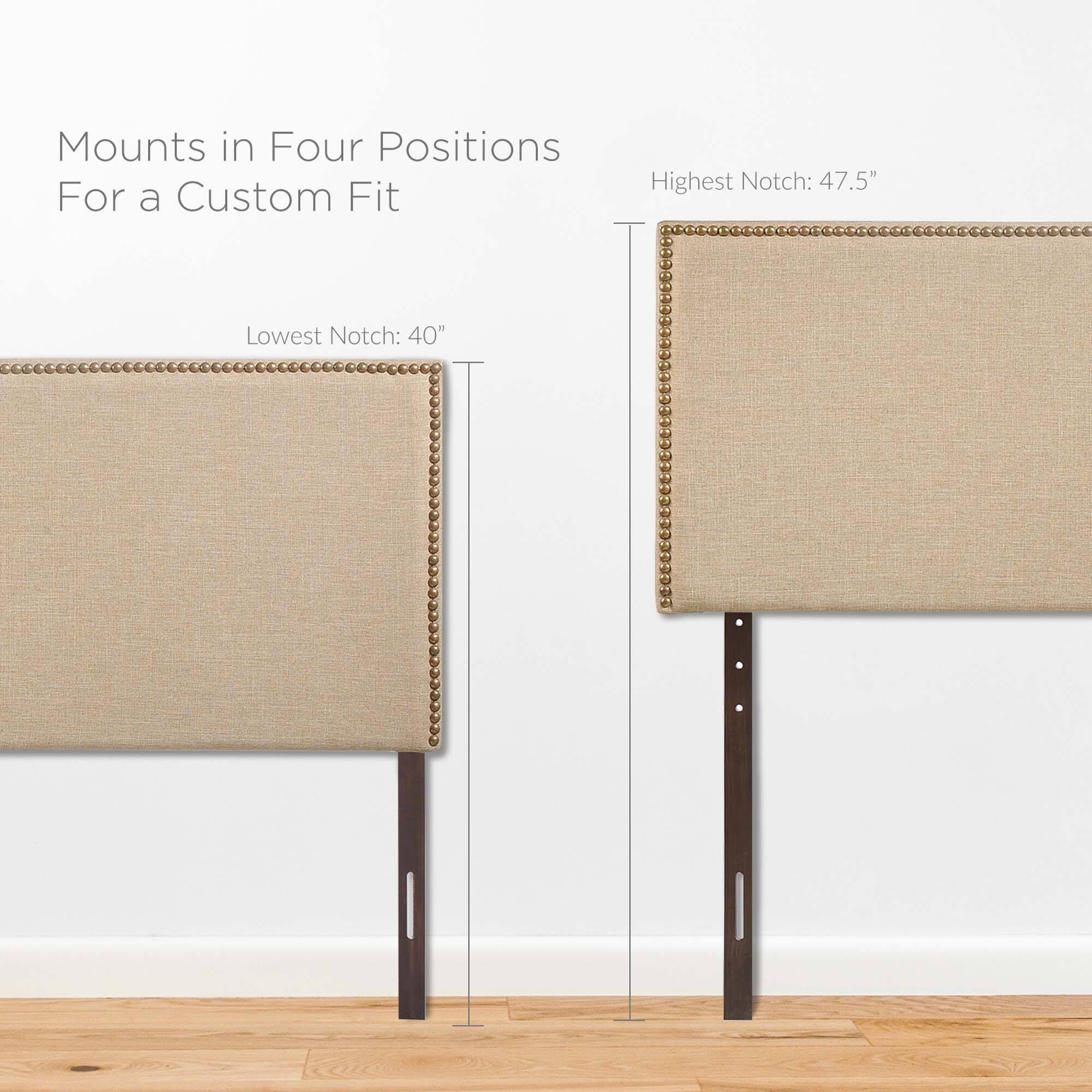 Mounts in Four Positions  
For a Custom Fit  

Lowest Notch: 40"  
Highest Notch: 47.5"
