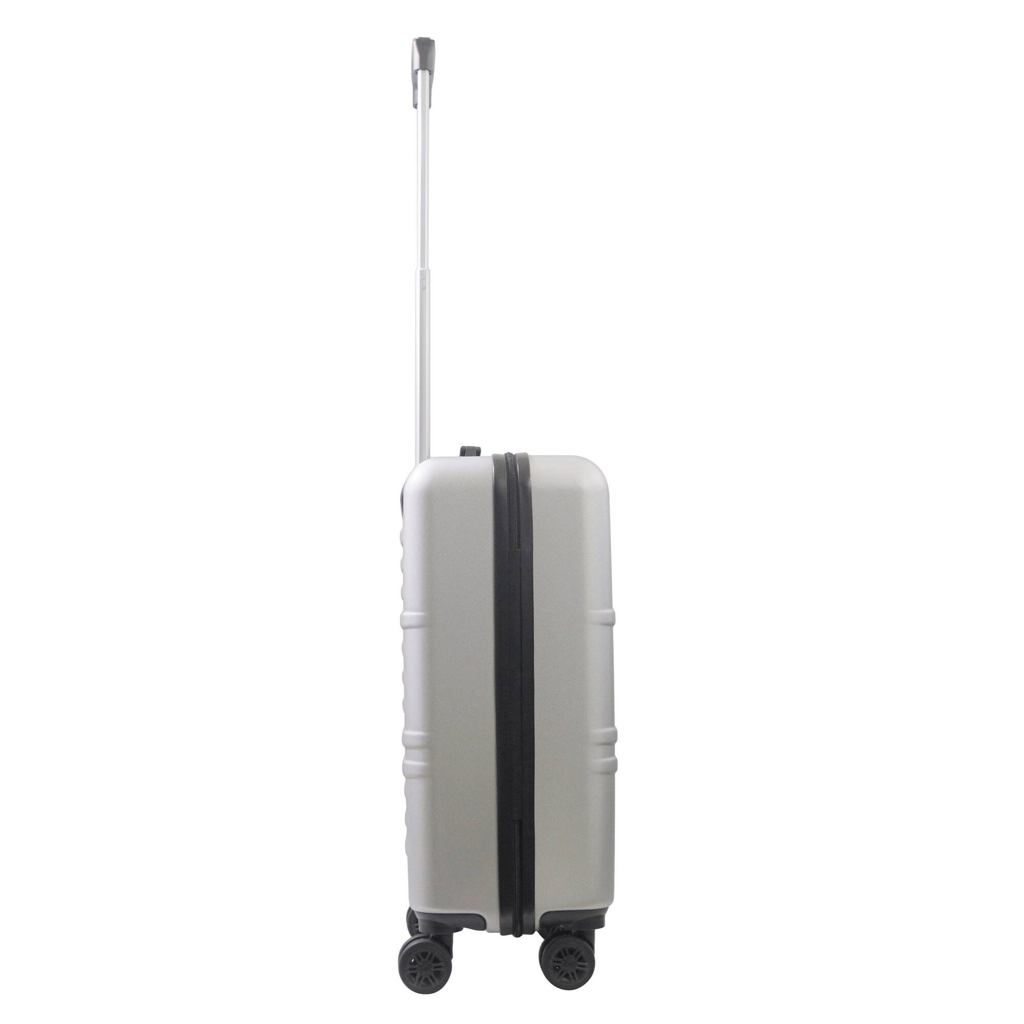 Left. American Dreamliner - 22.5" Hardside Carry-On Luggage - SILVER GREY.