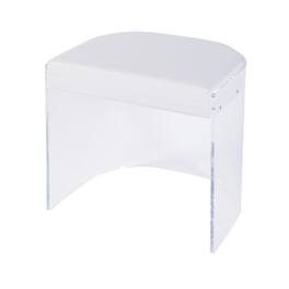 Butler Specialty - Solara 20 in. Seat Height Acrylic and Upholstered Accent Stool - Clear