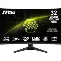 msi 32 mITE 2560 WQHD 1440 X 1500R A MAG MSI ARSENAL GAMING RAPID 5 ms HDR F 180 Hz O GTG O VA READY AI-VISION msi