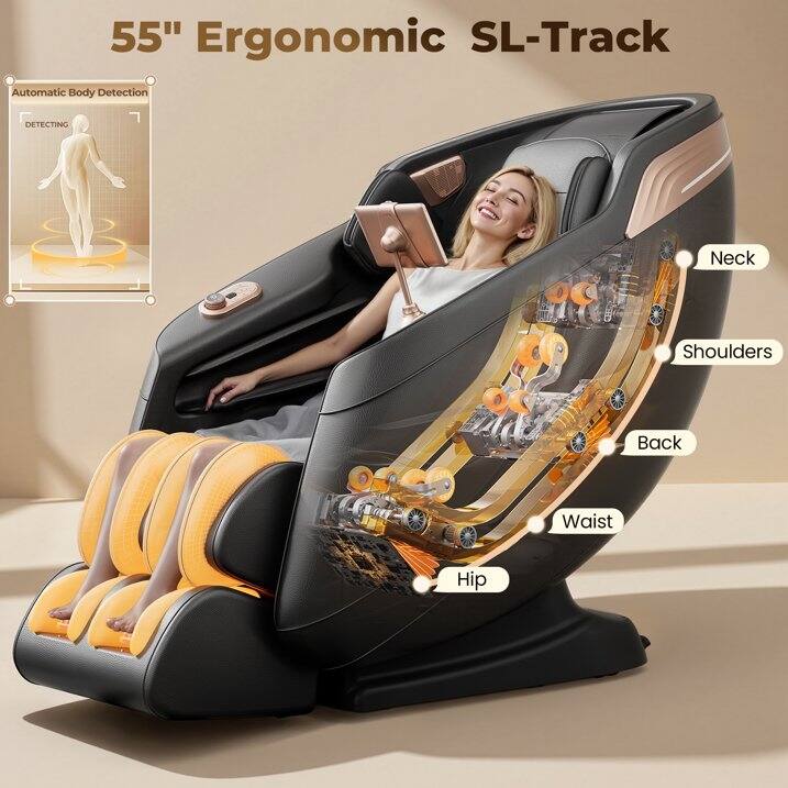 55" Ergonomic SL-Track Automatic Body Detection DETECTING Neck Shoulders Back Waist Hip