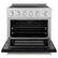Angle. ZLINE - 36 in. 5.2 cu. ft. Paramount Freestanding Induction Range with 5 Burners and Electric Oven with Black Matte Door - Matte Black.