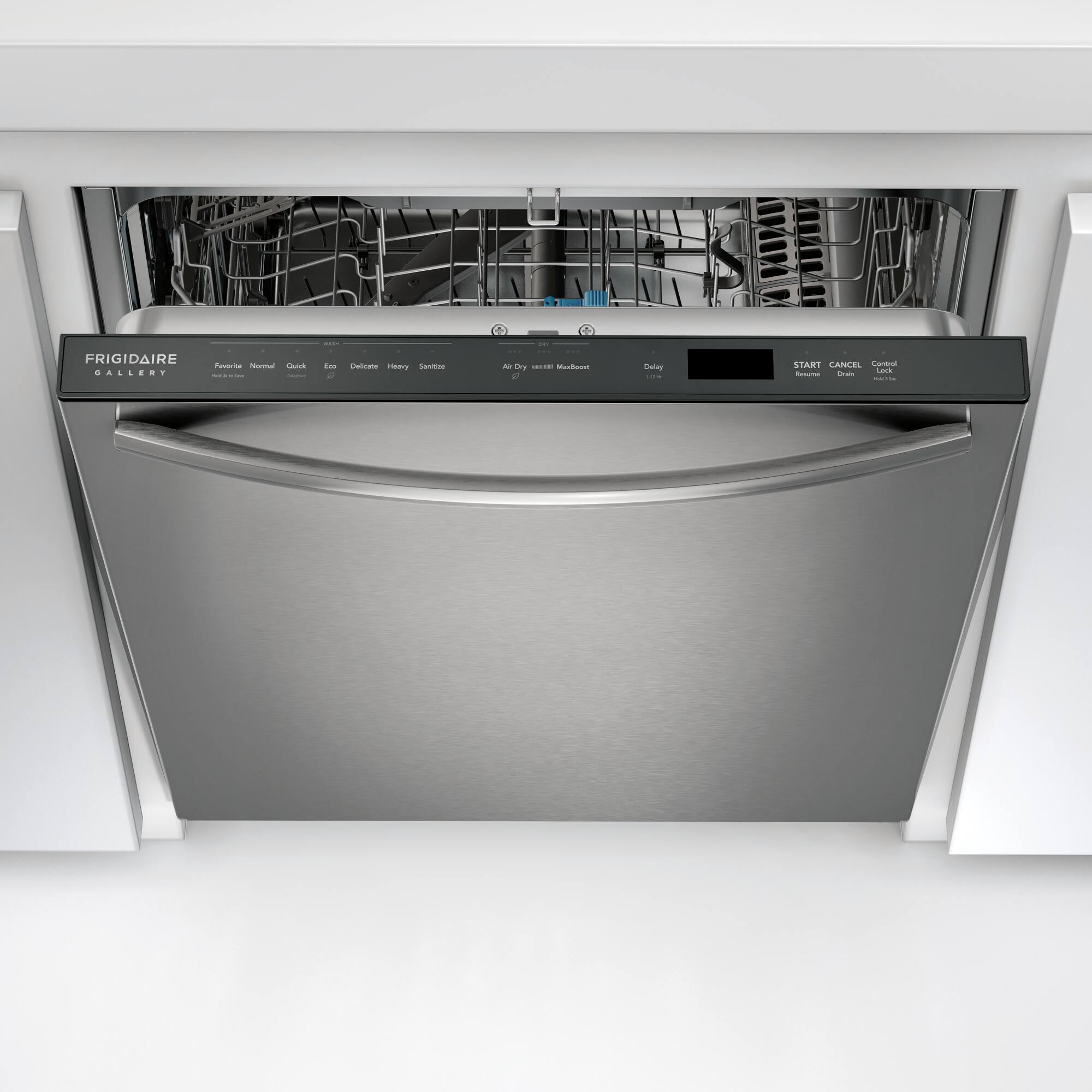 FRIGIDAIRE GALLERY Favorite Normal Quick Eco Delicate Heavy Sensitive Air Dry START CANCEL