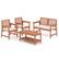 Alt View 8. Costway - 4 PCS Patio Conversation Set with Soft Seat Cushions 2-Tier Rectangle Coffee Table - Natural + Off White.