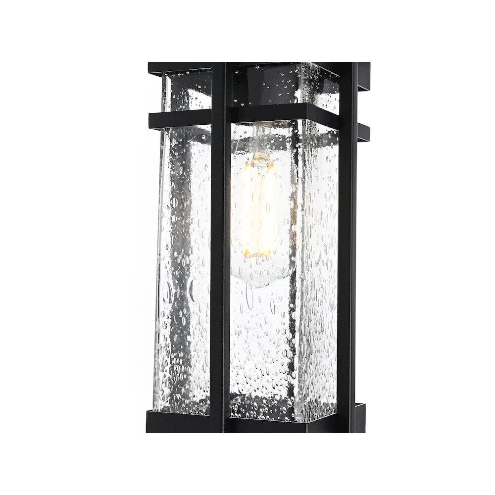Back. Elegant Lighting - Livingston 7 inch Outdoor Pendant in Black - Black.