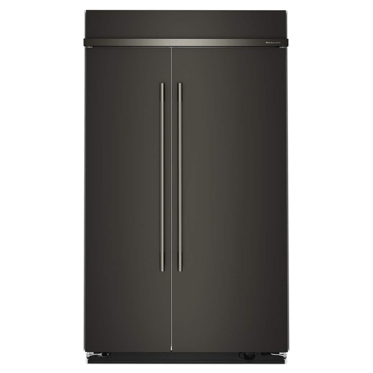 KitchenAid - 30 Cu. Ft. Built-In Side-by-Side Refrigerator with Platinum Interior - Black Ore