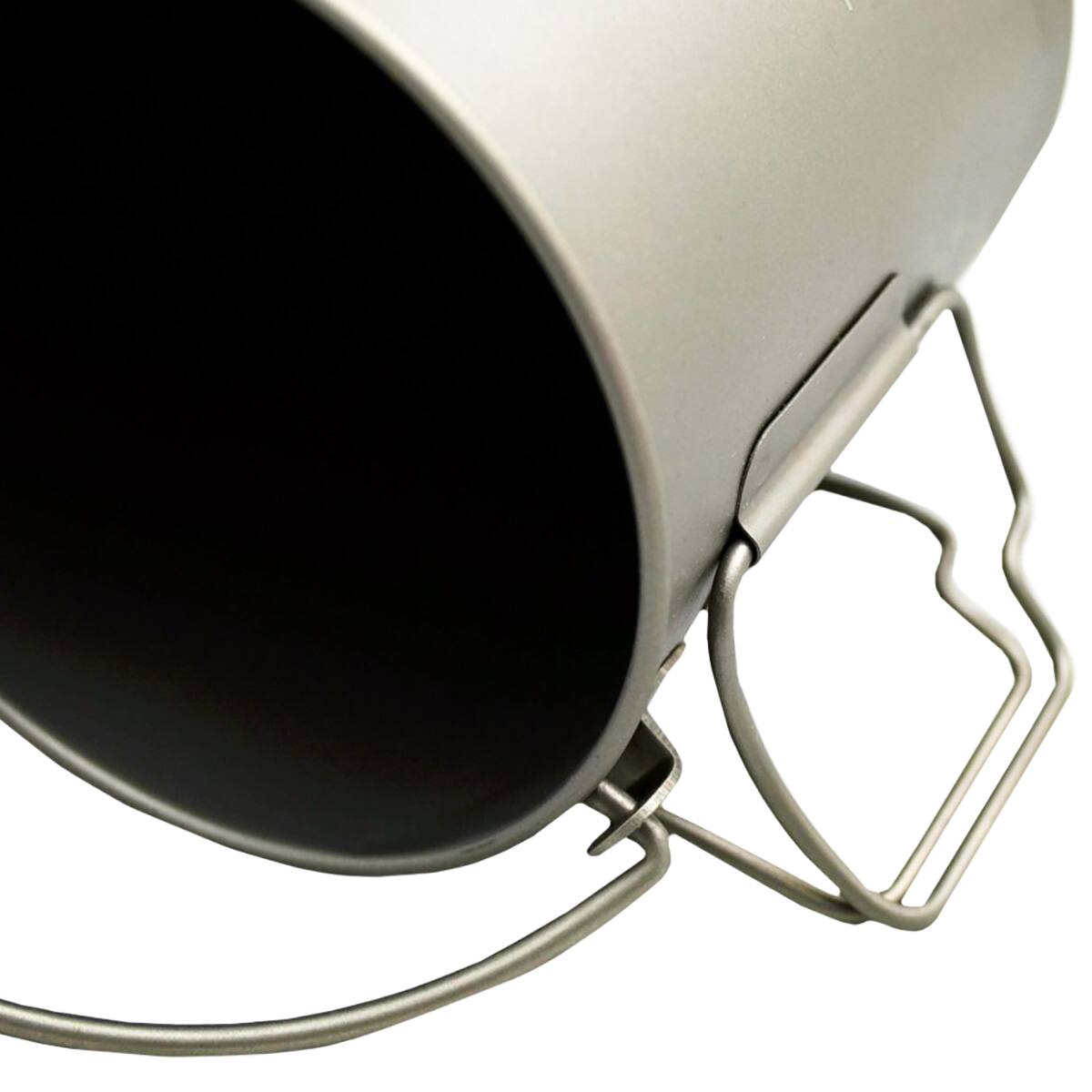 Alt View 3. TOAKS - TOAKS Titanium 750ml Pot with Bail Handle POT-750-BH - Outdoor Camping Cup Bowl - Silver.
