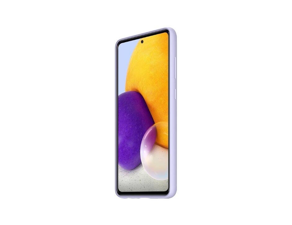 Back. Samsung - Samsung Galaxy A72 Silicone Cover I Color: Violet - Violet.