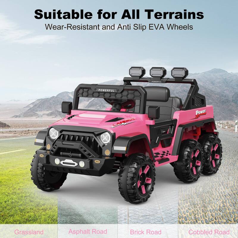 Suitable for All Terrains  
Wear-Resistant and Anti Slip EVA Wheels  

Grassland  
Asphalt Road  
Brick Road  
Cobbled Road