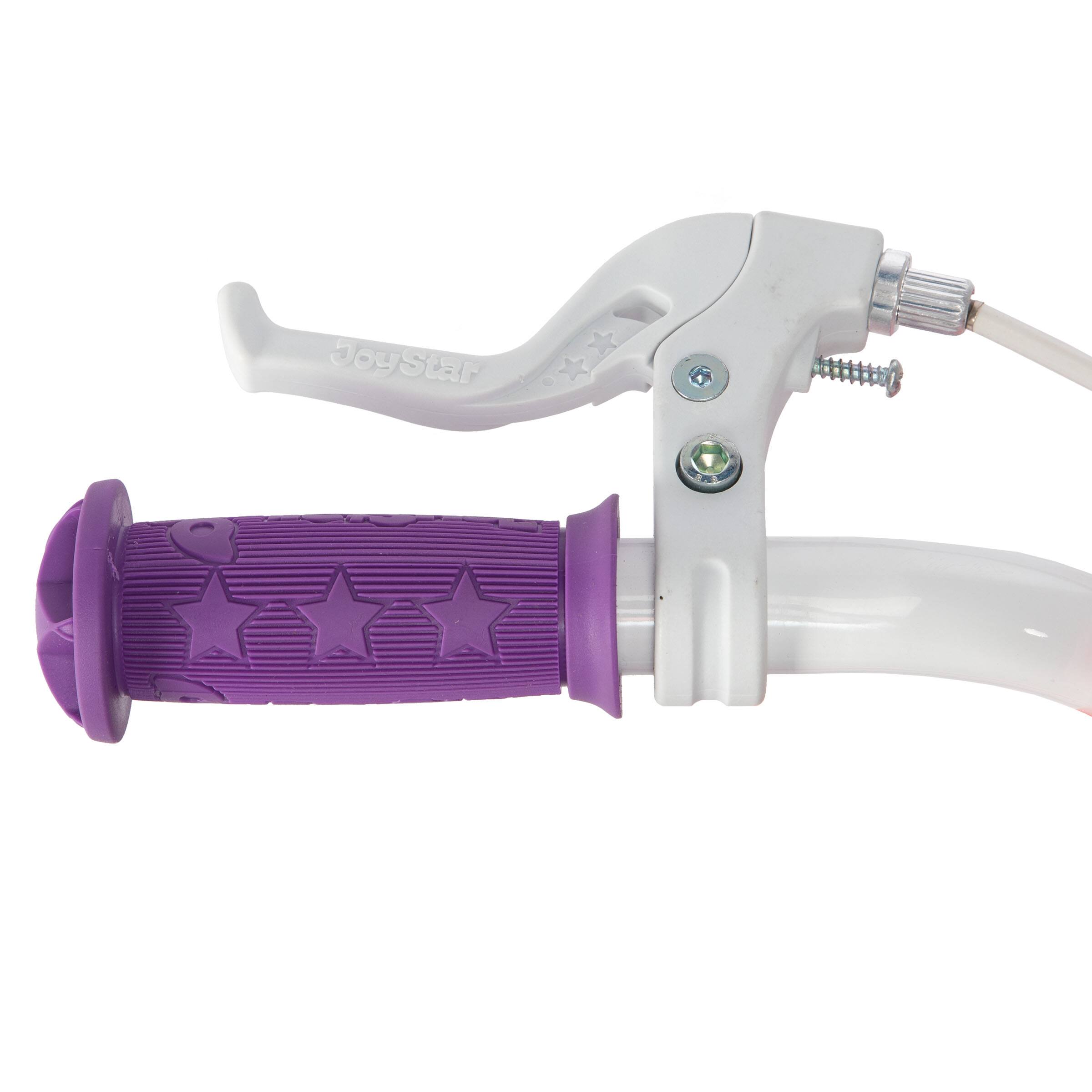 Alt View 9. JOYSTAR - JOYSTAR Paris Girls Bike for Ages 5-9, 18 Inch Kids Bike with Training Wheels, Basket and Handbrake, Purple Pink - Purple Pink.