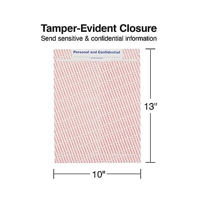 Tamper-Evident Closure  
Send sensitive & confidential information  

Personal and Confidential  

13"  
10"
