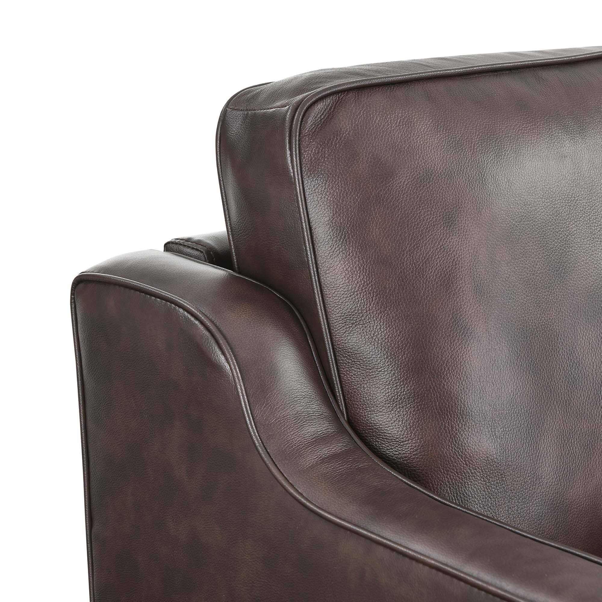 Left. Modway - Impart Genuine Leather Sofa by Modway - Brown.