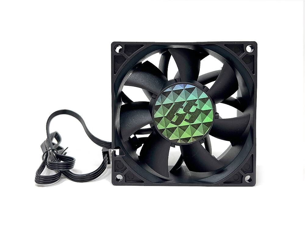 Front. Bluegears - b-BlasterPWM 90x38 2Ball PWM High Speed Fan ranging 500 to 5000 RPM with 128 CFM. UL, CE, FCC, RoHS, Reach Certified - Black.