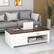 Left. Costway - Modern Coffee Table Living Room Coffee Table W/ Storage Drawers & Compartments - Brown/White.