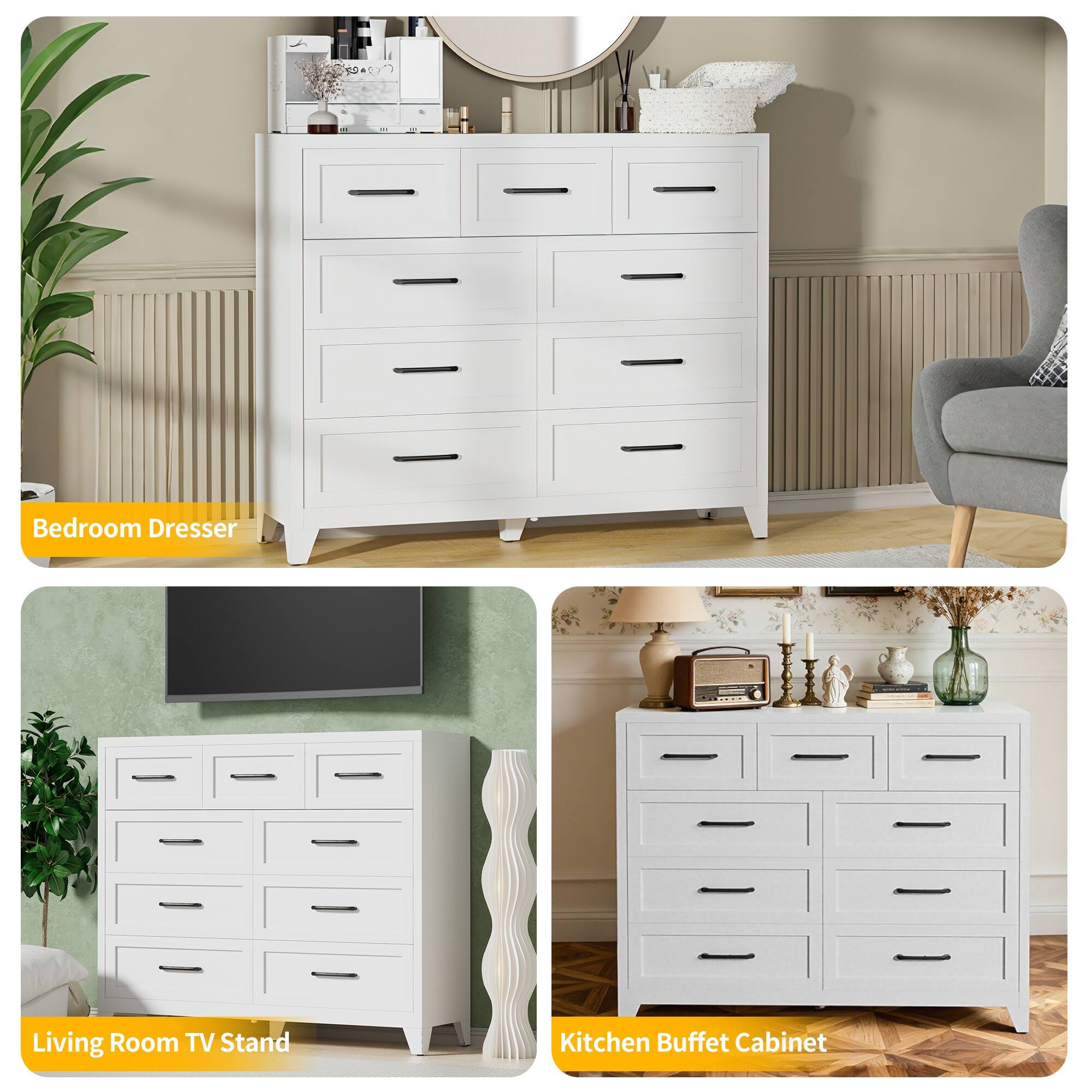7 Bedroom Dresser Living Room TV Stand Kitchen Buffet Cabinet