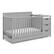 Left. Graco - Hadley 5-in-1 Convertible Crib and Changer with Drawer - Pebble Gray.