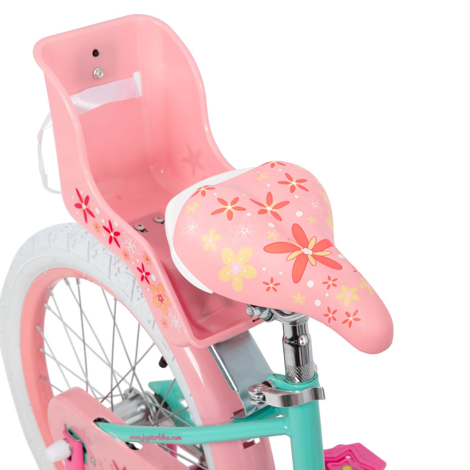 Alt View 6. JOYSTAR - Unicorn 20 Inch Kids Bike for Girls Boys Ages 10+, Toddler Bicycles with Training Wheels & Basket, Doll Seat, Green - Green.
