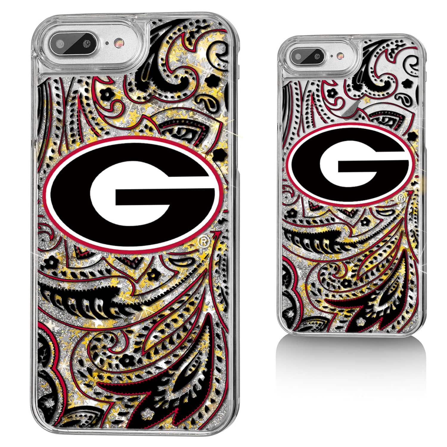 Keyscaper - NCAA - Georgia Bulldogs iPhone Glitter Paisley Design Case - 15 Pro - Multicolor