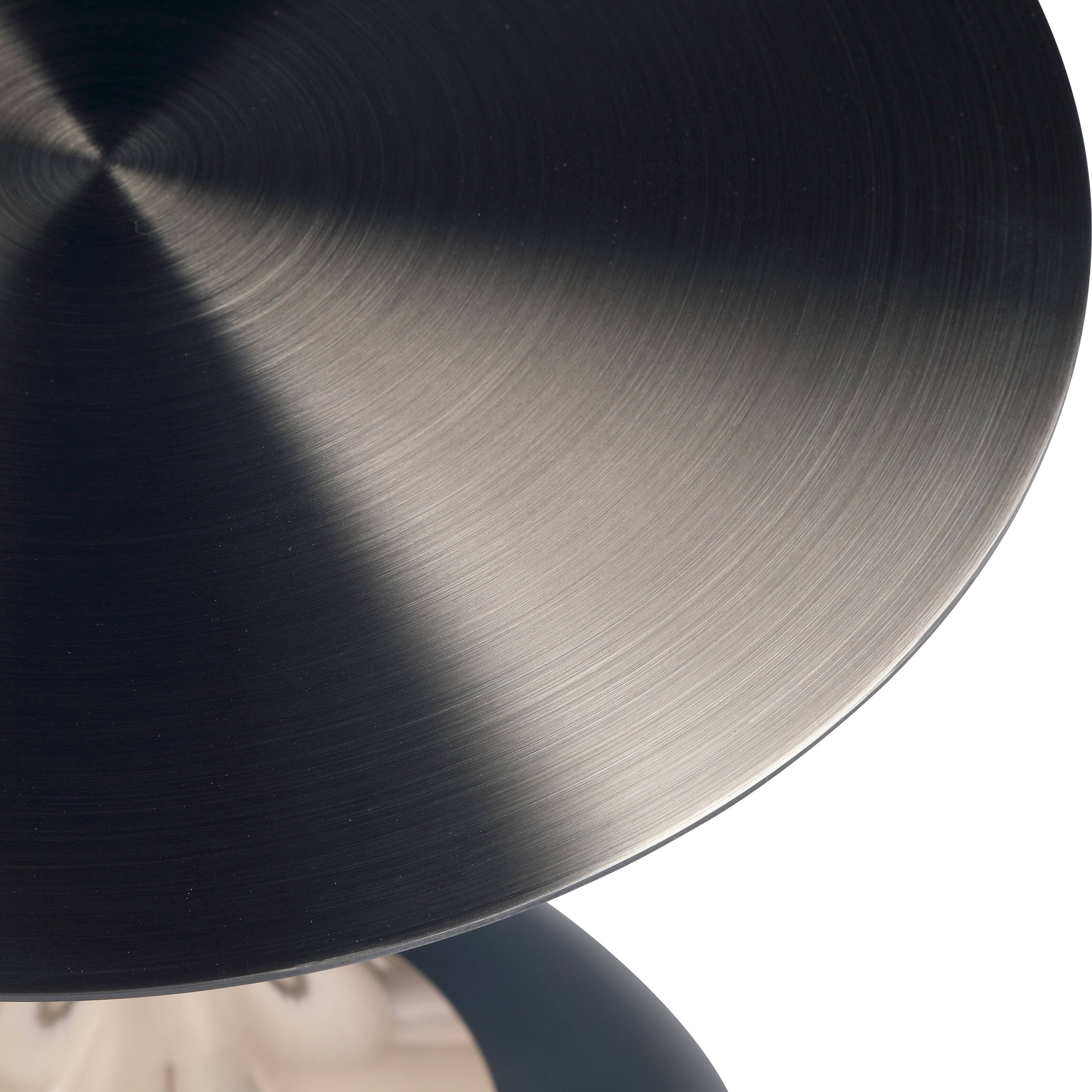 Alt View 7. LeisureMod - Savoy Black Circular Top End Table with Powder Coated Finish for Living Room/Offices - Matte Black.