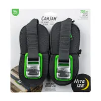 Nite Ize - CamJam Tie Down Strap 18 ft. - 2 Pack - Charcoal/Lime - Front_Zoom