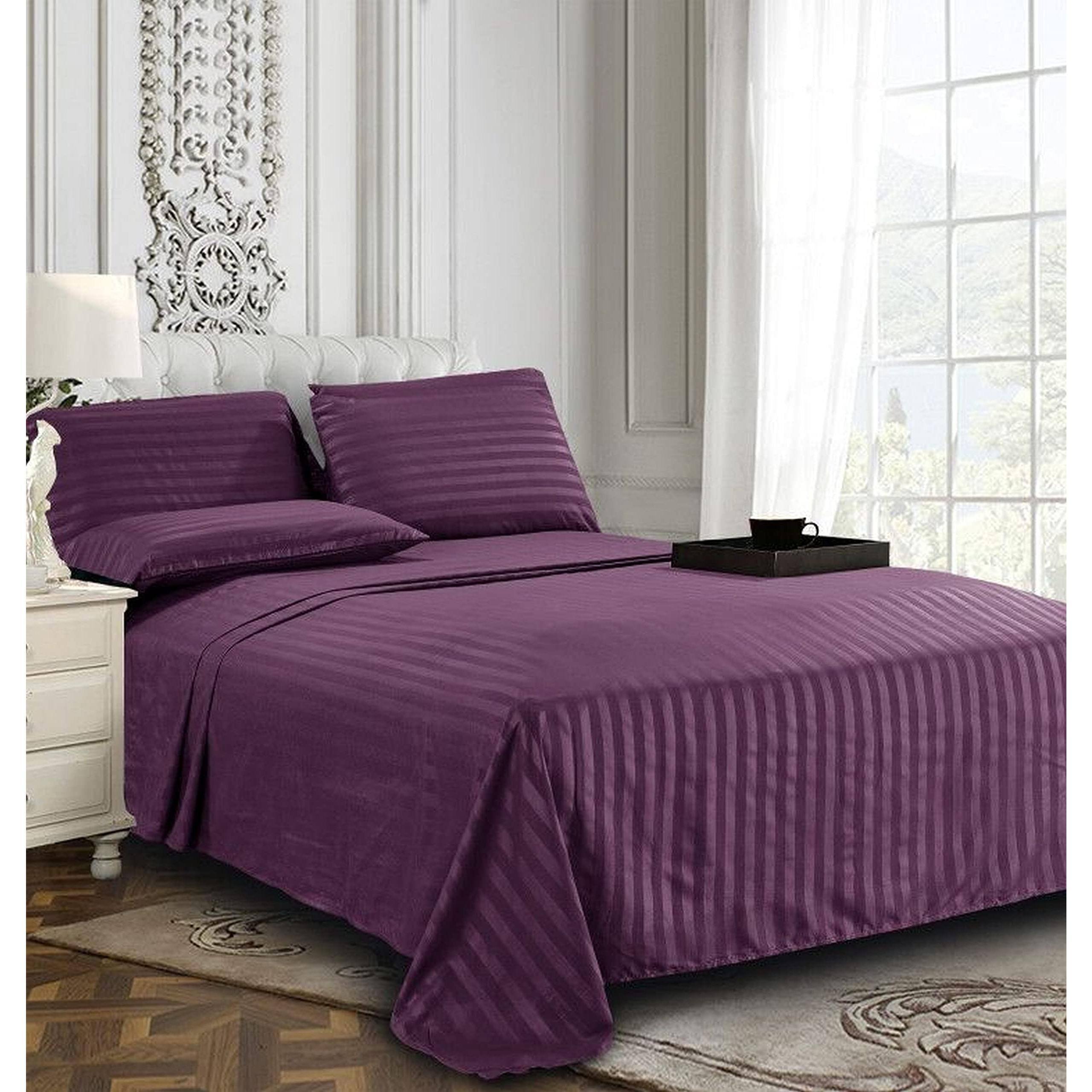 Back. Fabibe - Bedding Set King Size - Purple Color with Hotel Quality - Paradise Teal-King.