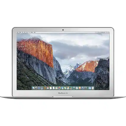 Front. Apple - MacBook Air 13.3" Certified Refurbished - Intel Core i5 with 4GB Memory - 256GB Flash Storage SSD (2015) - Silver.