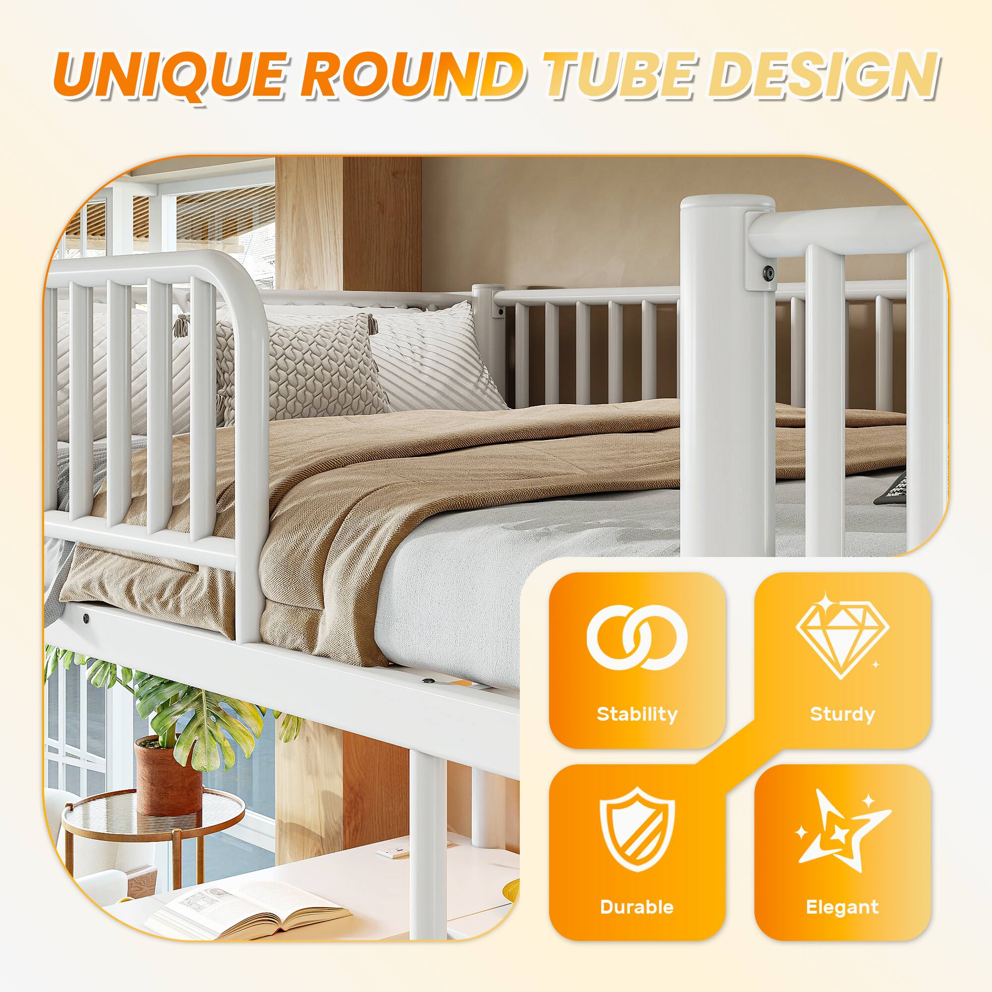 UNIQUE ROUND TUBE DESIGN

- Stability
- Sturdy
- Durable
- Elegant